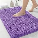ILANGO Bathroom Rugs Purple 32x20,Extra Soft Absorbent Chenille Bath Rugs