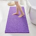 Bathroom Rugs Mats 44x24,Extra Soft Absorbent Chenille Bath Rugs, Purple