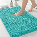 ILANGO Bathroom Rugs Sky Blue 36x24,Extra Soft Absorbent Chenille Bath Rug