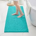Bathroom Rugs 44x24,Extra Soft Absorbent Chenille Bath Rugs, Sky Blue