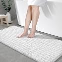 Bathroom Rugs 70x24,Extra Soft Absorbent Chenille Bath Rugs, White