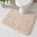 ILANGO Toilet Rugs U Shaped 22" × 24",Soft Absorbent Microfiber Bath Rugs