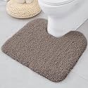 ILANGO Toilet Rugs U Shaped 22" × 24",Soft Absorbent Microfiber Bath Rugs