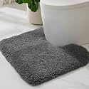 ILANGO Toilet Rugs U Shaped 22" × 24",Soft Absorbent Microfiber Bath Rugs
