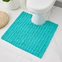 ILANGO Toilet Rugs U Shaped 24x24,Soft Absorbent Chenille Contour Bath Rugs