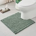 ILANGO Toilet Rugs U Shaped 24x24,Soft Absorbent Chenille Contour Bath Rugs
