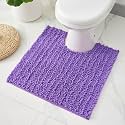 ILANGO Toilet Rugs U Shaped 24x24,Soft Absorbent Chenille Contour Bath Rugs