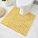 ILANGO Toilet Rugs U Shaped 24x24,Soft Absorbent Chenille Contour Bath Rugs