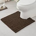 ILANGO Toilet Rugs U Shaped 24x24,Soft Absorbent Chenille Contour Bath Rugs