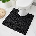 ILANGO Toilet Rugs U Shaped 24x24,Soft Absorbent Chenille Contour Bath Rugs