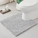 ILANGO Toilet Rugs U Shaped 24x24,Soft Absorbent Chenille Contour Bath Rugs