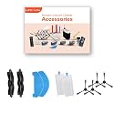 ILIFE T10s Robot Vacuum Cleaner Original Accessories Combo Set with HEPA Filter x2, Side Brush Pair x2, Mopping Cloth x2 and Roller Brush x2