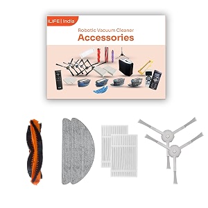 ilife v20 robot vacuum cleaner original accessories combo set with hepa filter side brush mopping cloth and roller brush