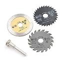 ILIKA 3pcs/set Mini Circular Saw Blade Diamond Cutting Disc Accessories Set TCT HSS Saw Blade for Wood Metal Tile Cutting Disk (3 Pcs, Suitable for Cutting) (3PC CHAKRA)