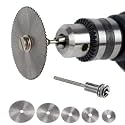 ILIKA Cutting Blade, HSS Rotary Saw Blades Blade Disc Saw Carving Buffing Grinder Replacement Mandrel Set Mini Circular Cutter Rotary Tool Cutting Blades Tools (Cutting Blade, Pack of 1 Sets) (6HSS..)