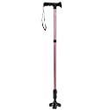 iLiving Walking Cane for Men and Women Foldable, Adjustable, and Free-Standing with Pivot Tip, Heavy-Duty Design Support up to 300 Pounds