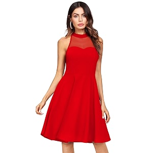 ILLI LONDON Womens A-LINE MESH Knee Length