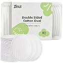 ILLIDI Large Oval Cotton Pads, Multi-Layer, Dual-Sided, for Makeup Removal, Cleansing, and Toner Application, 80 Count