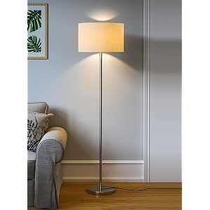 ILLUMINE Furniture Silver Floor Lamp Standing Modern