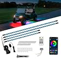iLSKW Golf Cart Underglow LED Light Strip 4pcs, Golf Cart Underbody Light Kit Remote Control for EZGO Yamaha Club Car 12V-80V Input 4pcs