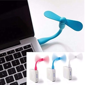 ilt retail - pack of 1 portable mini usb dragon fan with 2 leaf connect with laptop smartphone powerbank usb adapterhub multicolour