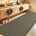 IM HOME Extra Large Waffle Bath Mat, 5'x2' Greyish Green, Boho Bathroom Rugs Absorbent Non Slip, Ultra Soft Bathroom Mat, Machine Washable Knit Bath Rugs with Border for Bathroom, Bedroom, Kitchen