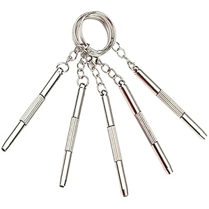 compact pocket mini diy screwdriver kit with keychain for eyeglass sunglass watch jewellery electronics toy repair kit kidsadults silver classic pack 2 unit