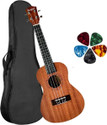 IMAGINEA 24 Inch Concert Size Ukulele for Beginners with Bag Made by Mahogany Wood Tenor Ukulele