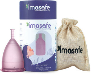 imasafe large reusable menstrual cup