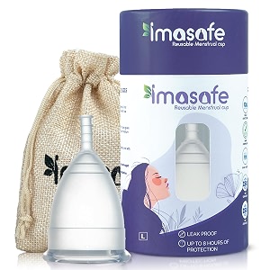 menstrual cup large size for women transparent  reusable period cup  us fda registered  100 medical grade silicone  ultra soft amp flexible  odour rash amp itch free  leak-proof menstrual cups  810 hours protection  period cups for womens