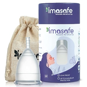 menstrual cup medium size for women transparent  reusable period cup  us fda registered  100 medical grade silicone  ultra soft amp flexible  odour rash amp itch free  leak-proof menstrual cups  810 hours protection  period cups for womens