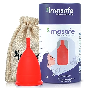 menstrual cup medium size for women red  reusable period cup  us fda registered  100 medical grade silicone  ultra soft amp flexible  odour rash amp itch free  leak-proof menstrual cups  810 hours protection  period cups for womens