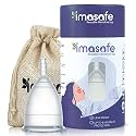 Menstrual Cup Medium Size for Women (Transparent) – Reusable Period Cup | US FDA Registered | 100% Medical Grade Silicone | Ultra Soft &amp; Flexible | Odour, Rash &amp; Itch Free | Leak-Proof Menstrual Cups | 8–10 Hours Prot