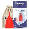 Menstrual Cup Medium Size for Women (Red) – Reusable Period Cup | US FDA Registered | 100% Medical Grade Silicone | Ultra Soft &amp; Flexible | Odour, Rash &amp; Itch Free | Leak-Proof Menstrual Cups | 8–10 Hours Protection |