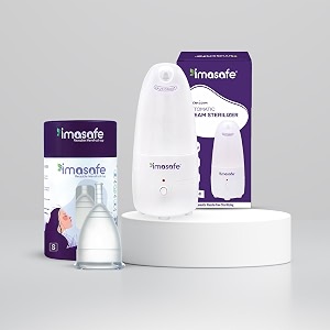 electric menstrual cup steam sterilizer small white