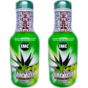 imc aloe vera fibrous juice - 500 ml pack of 2
