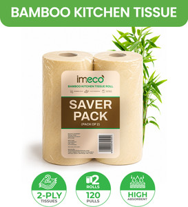 IMECO Bamboo Kitchen Tissue 2 Rolls