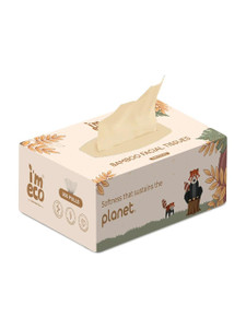 imeco soft 100 organic 2 ply bamboo facial tissue box pack of 1  200 pulls