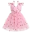 IMEKIS Toddler Kids Girls Butterfly Dress Sparkle Sequins Tulle Wedding Formal Birthday Dresses 2-10T