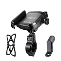 iMESTOU Bike Phone Mount Motorcycle Phone Holder 360 Rotatable Handlebar Rear-view Mirror Cellphone Holders with Secure Strap Safe for iPhone 11/Max/XR/X Samsung 3.5-6.5 inch Smartphones