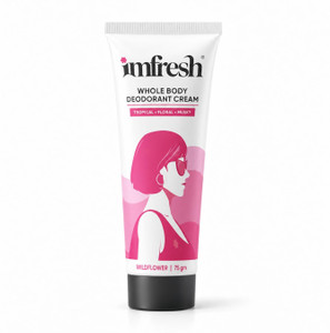 imfresh wildflower long-lasting odour control skin hydration deodorant cream - for women 75 g
