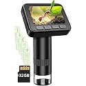 IMICHI Microscope for Kids 50X-1000X Magnification- 2 inch IPS HD Screen, 32GB storage Card, 1080P Video, 2-Hour Battery Life, Easy Carry, Slides Included - Perfect Science Kit Gift for Kids Ages 8-12