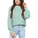 Imily Bela Girls Mock Neck Pullover Sweaters Kids Long Sleeve Knit Jumper