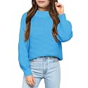 Imily Bela Girls Mock Neck Pullover Sweaters Kids Long Sleeve Knit Jumper