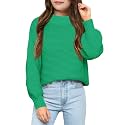 Imily Bela Girls Mock Neck Pullover Sweaters Kids Long Sleeve Knit Jumper