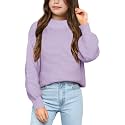 Imily Bela Girls Mock Neck Pullover Sweaters Kids Long Sleeve Knit Jumper