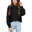 Imily Bela Girls Mock Neck Pullover Sweaters Kids Long Sleeve Knit Jumper