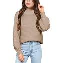 Imily Bela Girls Mock Neck Pullover Sweaters Kids Long Sleeve Knit Jumper
