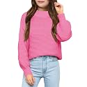 Imily Bela Girls Mock Neck Pullover Sweaters Kids Long Sleeve Knit Jumper