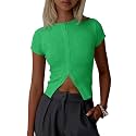 Imily Bela Womens Short Sleeve Y2K Summer